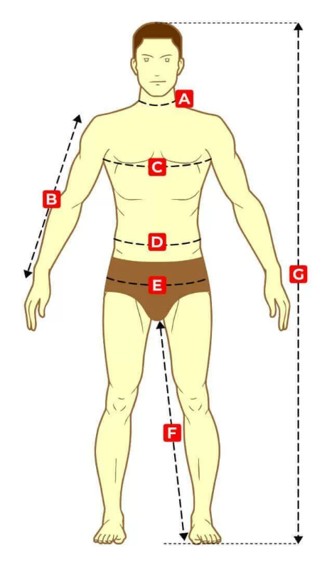 Men's Suit Size Chart